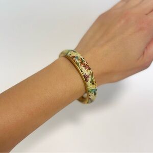 Multicolour Italian Paper Bird Floral Print Bracelet